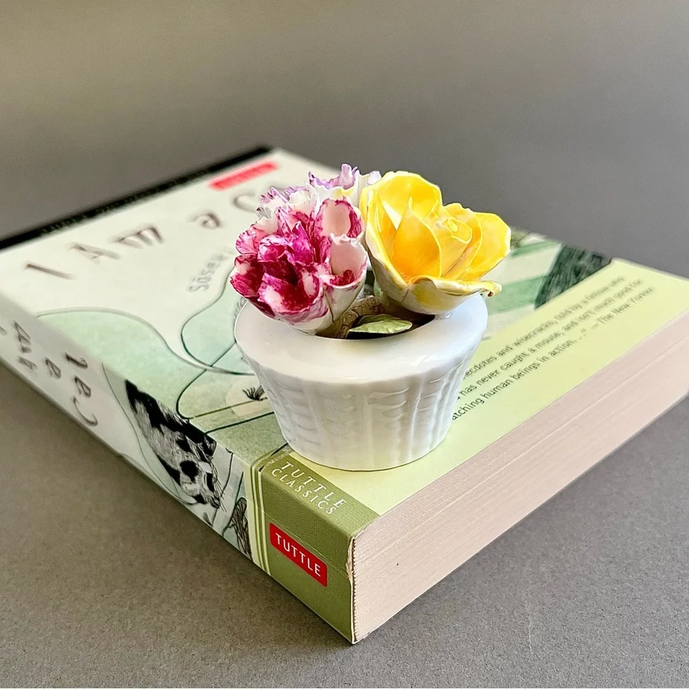 Vintage Sandford Handcrafted Fine Bone China Miniature Rose Floral Bouquet - Picture 9 of 9